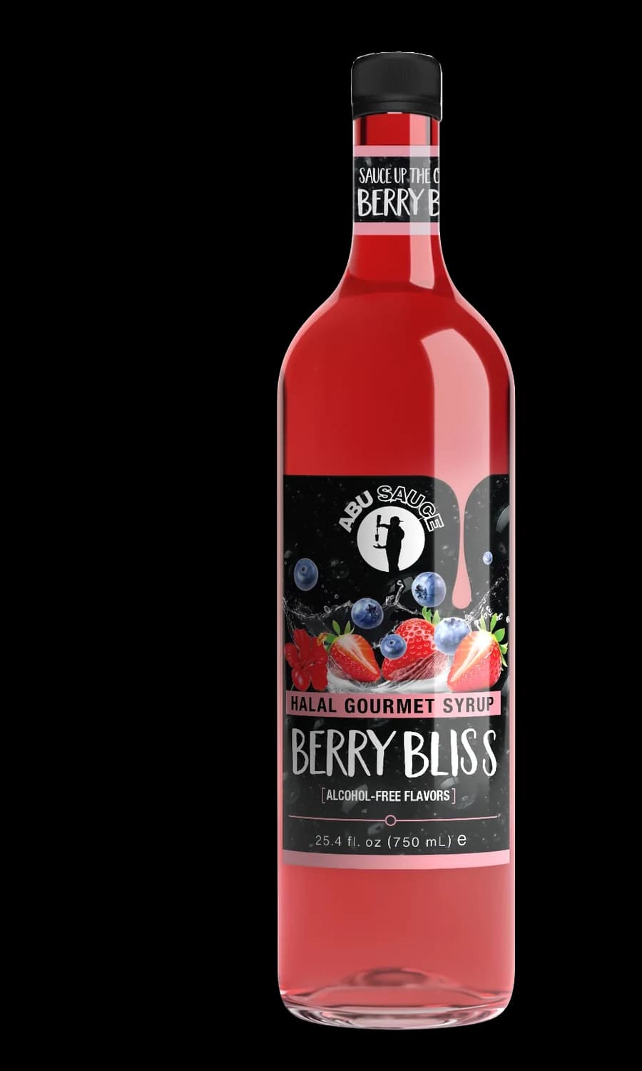 Berry Bliss halal gourmet mocktail syrup bottle