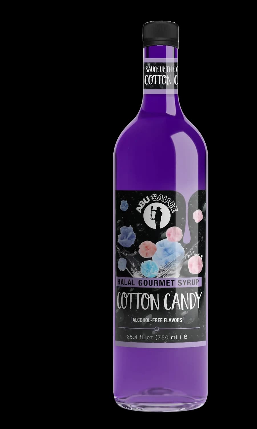 Cotton Candy halal gourmet mocktail syrup bottle