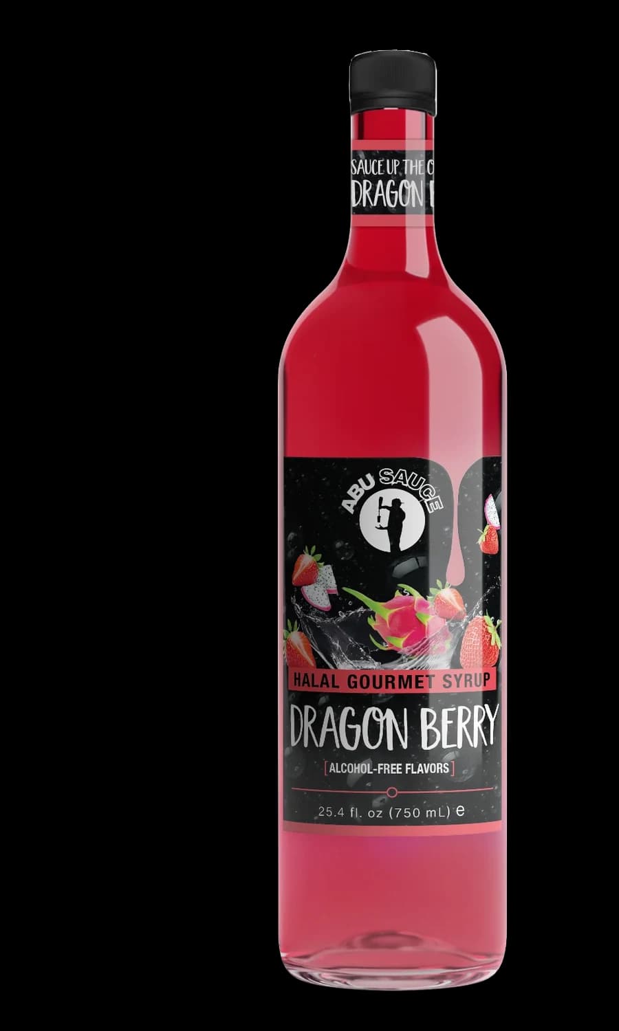 Dragon Berry halal gourmet mocktail syrup bottle